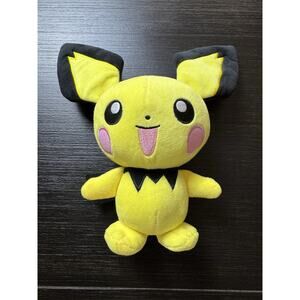 2022 Nintendo Pokemon Pichu Yellow Black Sobble 8”